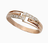 золотое кольцо с цирконом  19029566